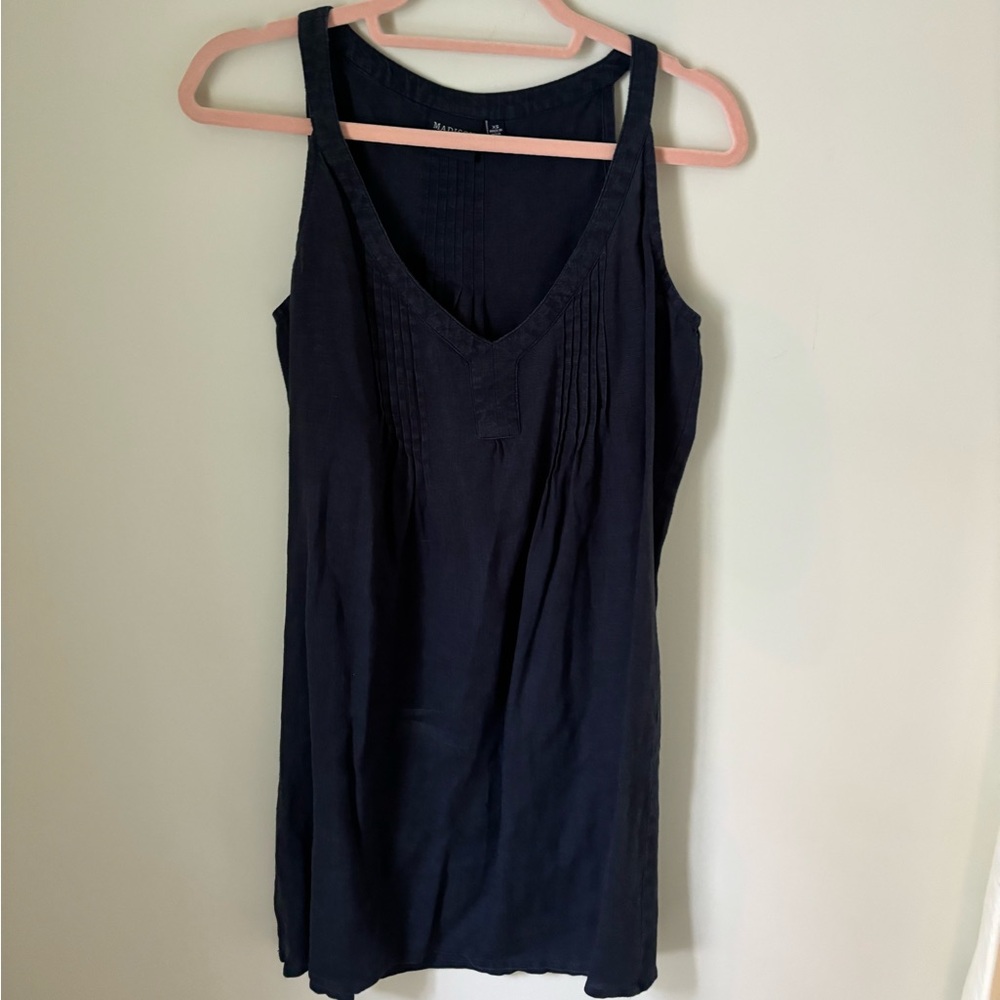 Madison Mathews Midnight Blue Sleeveless Dress